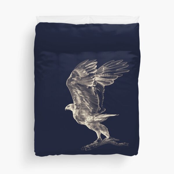 Eagle Preparing for Take-off Motivational Duvet Cover