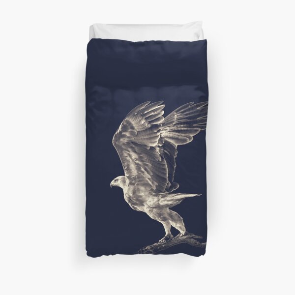 Eagle Preparing for Take-off Motivational Duvet Cover