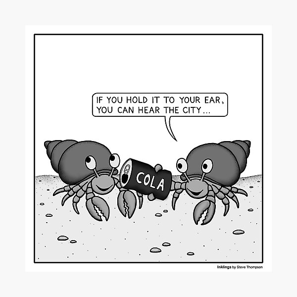 Item preview, Hermit crabs designed and sold by Inklings cartoons.