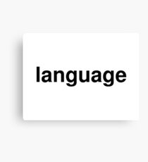 language Canvas Print