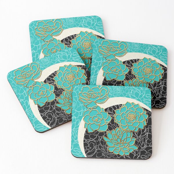 Item preview, Golden Flowers on Luxury Blue designed and sold by M-ohlala.