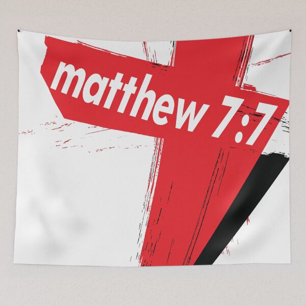 Artikelvorschau, Matthäus 7:7 Bitte, und es wird dir gegeben. Suche, und du wirst klopfen, und es wird dir geöffnet entworfen und verkauft von ProjectX23.