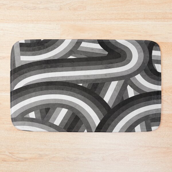 Item preview, Black White and Gray Rainbow Stripes Pattern designed and sold by itsjensworld.