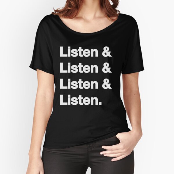 Listen & Listen & Listen & Listen T-shirt coupe relax