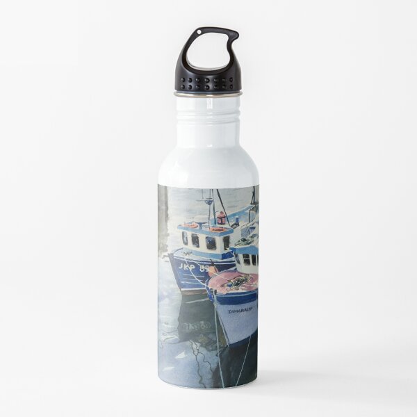 Boats at Pittenweem Harbour Water Bottle