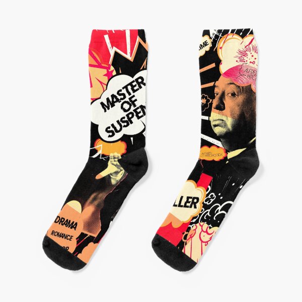 Alfred Hitchcock cartoon Socks