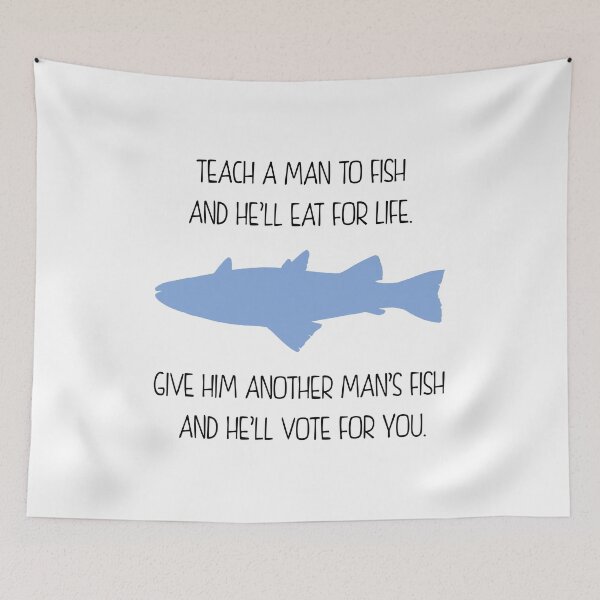 Item preview, Teach a Man to Fish (Black) designed and sold by TheLastStand.