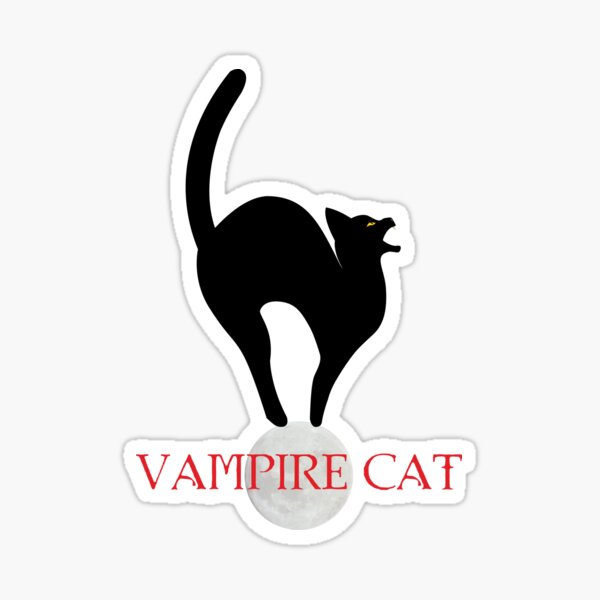 Artikel-Vorschau von Vampirkatze sitzt auf dem Mond, designt und verkauft von SaraM-design.
