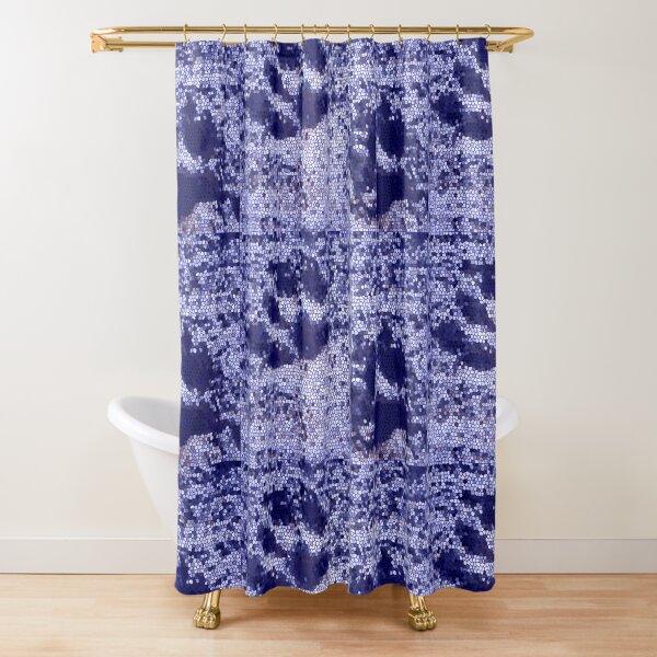 Mosaic Paw Prints Shower Curtain