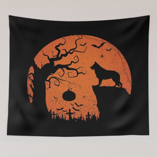 Item preview, Vintage German Shepard Halloween Scary Moon Witch Costume designed and sold by mrsmitful.