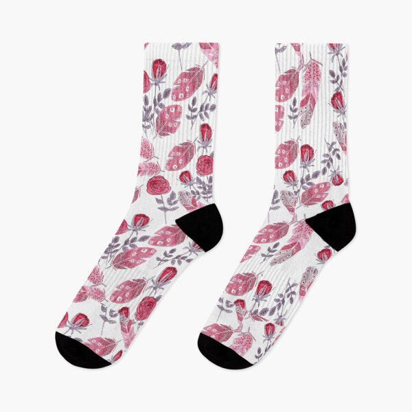 Item preview, Watercolor . Floral pattern with bird feather . designed and sold by fuzzyfox.