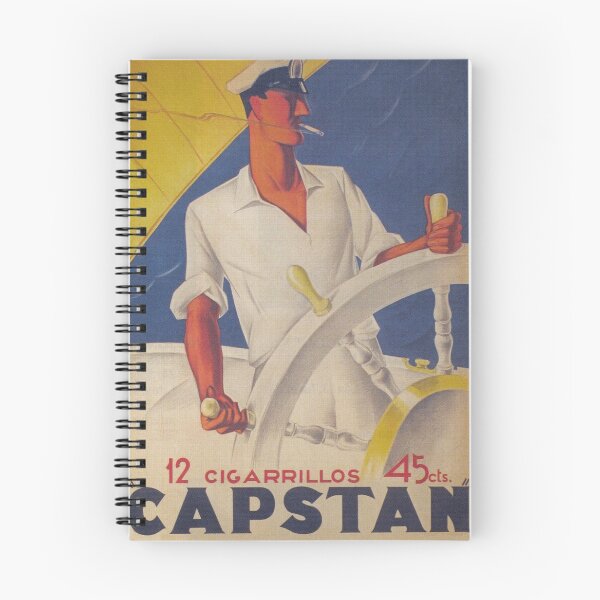 Item preview, Captain at Ship, Cigarettes, Vintage Advertisement Poster designed and sold by vintagevivian.
