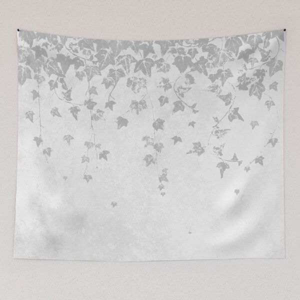 Item preview, Silver Gray Trailing Ivy Leaf Print designed and sold by itsjensworld.