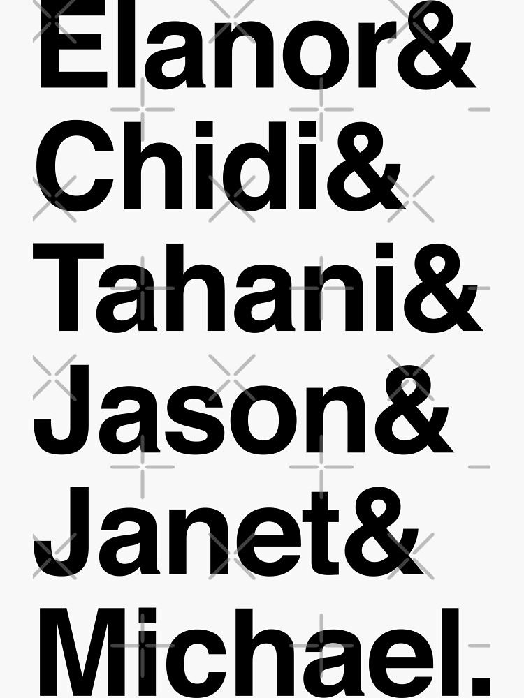 "The Good Place Cast" Sticker for Sale by HiNoonStudio Redbubble