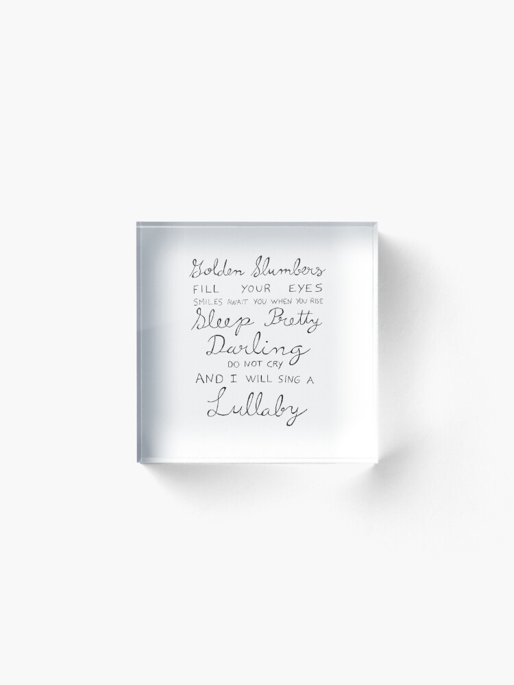 Alternate view of Golden Slumbers Acrylic Block