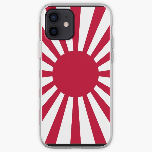 Japanese War flag. Imperial Japanese Army, WWII, WAR, Japan, Nippon, Portrait on Black. iPhone Soft Case