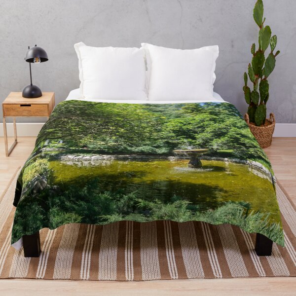 Item preview, Hugs and Curves - Sunny Summertime Fountain Surrounded in Greenery designed and sold by Georgia Mizuleva.