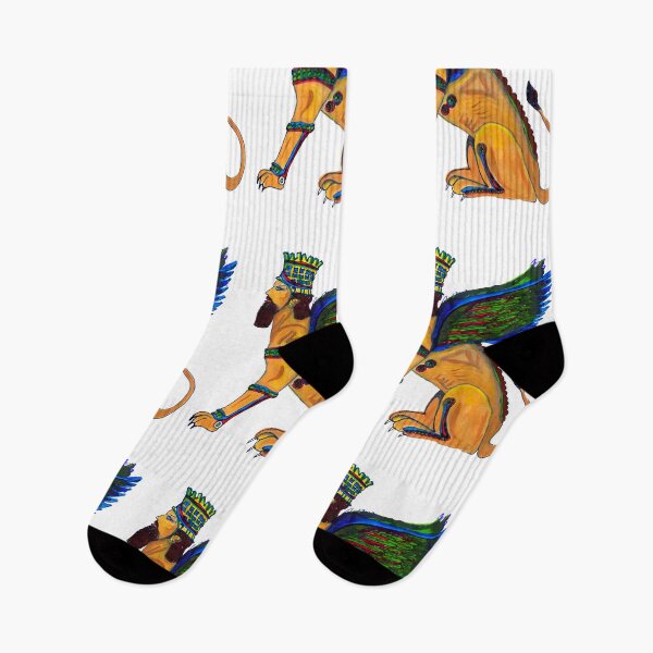 Item preview, lamassu symbolism |Assyrian Empire Human Headed Winged Lions |mythological lion king god watercolor painting | lion king | Greek mythological designed and sold by KARTICK DUTTA.