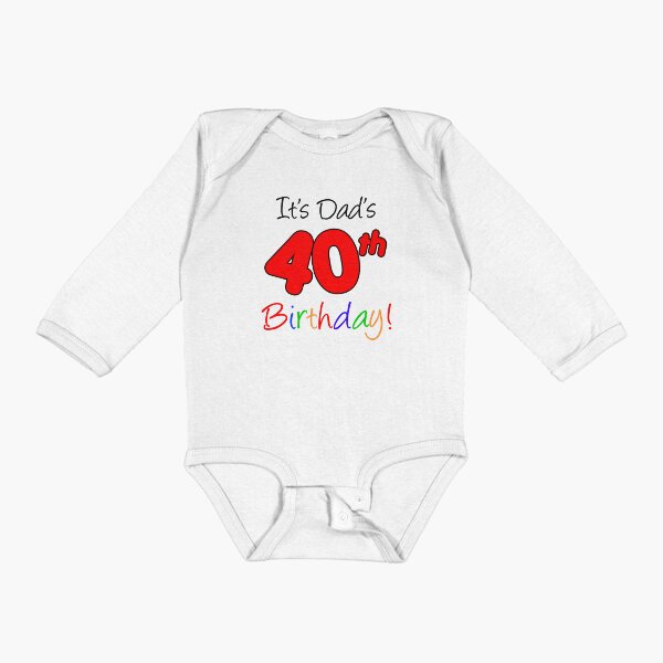 Item preview, Dad's 40th Birthday For Son Daughter Colorful designed and sold by jaycartoonist.