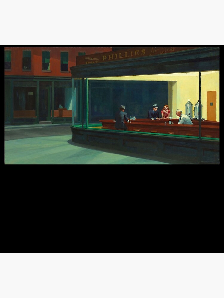 AMERICAN ARTIST. Edward Hopper, Nighthawks, 1942. by TOMSREDBUBBLE