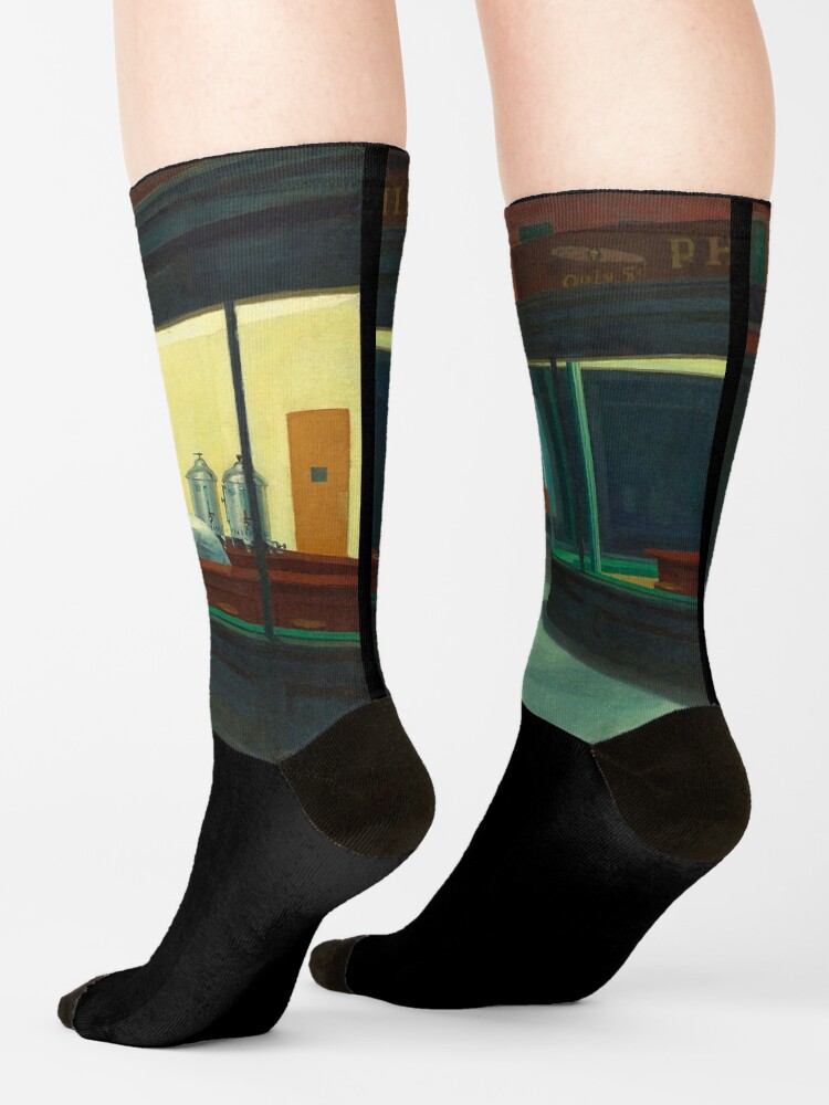 Alternate view of AMERICAN ARTIST. Edward Hopper, Nighthawks, 1942. Socks