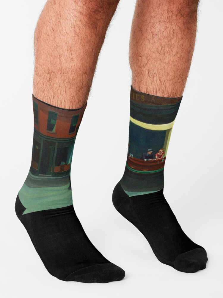 Alternate view of AMERICAN ARTIST. Edward Hopper, Nighthawks, 1942. Socks