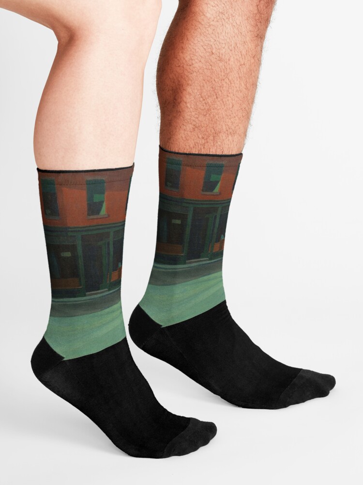 Alternate view of AMERICAN ARTIST. Edward Hopper, Nighthawks, 1942. Socks