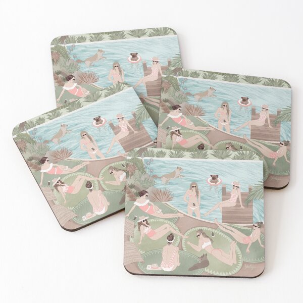 Item preview, Girls by the swimming pool designed and sold by Yuliya Art.