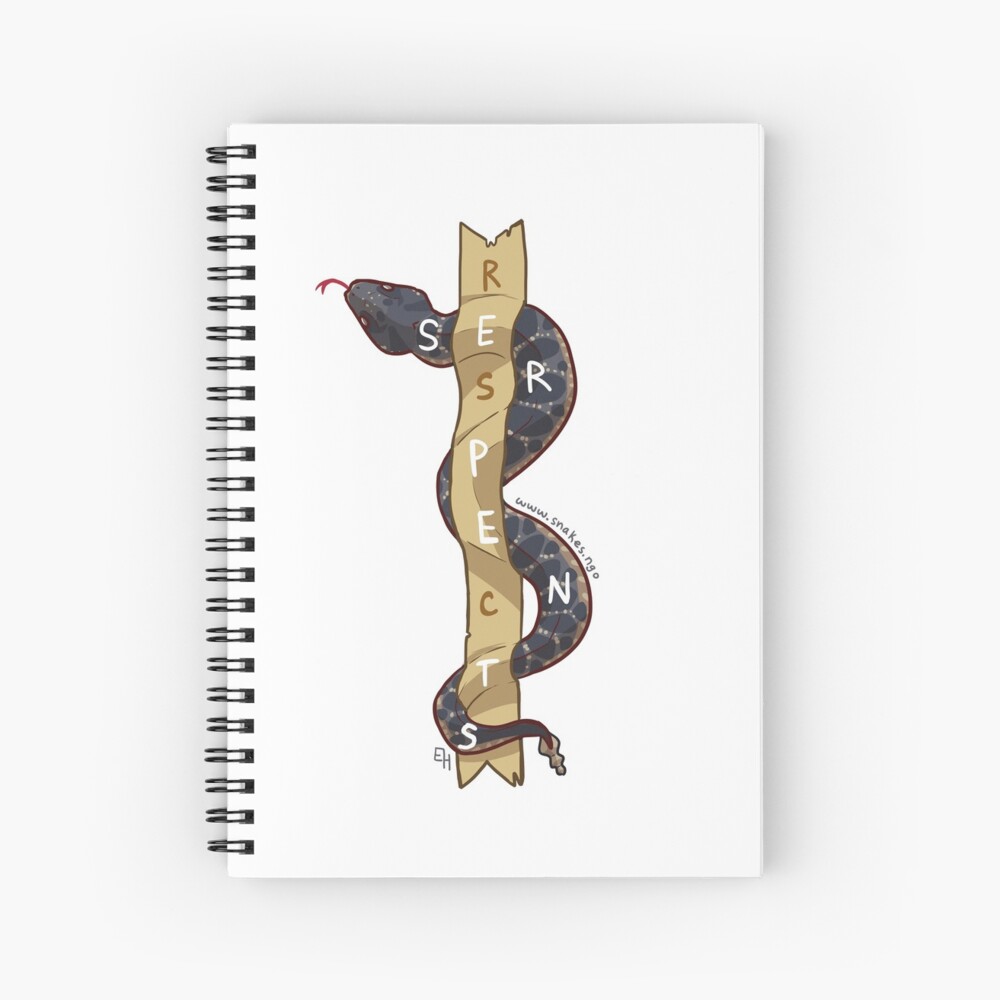 Respect Serpents: Arizona Black Rattlesnake Spiral Notebook