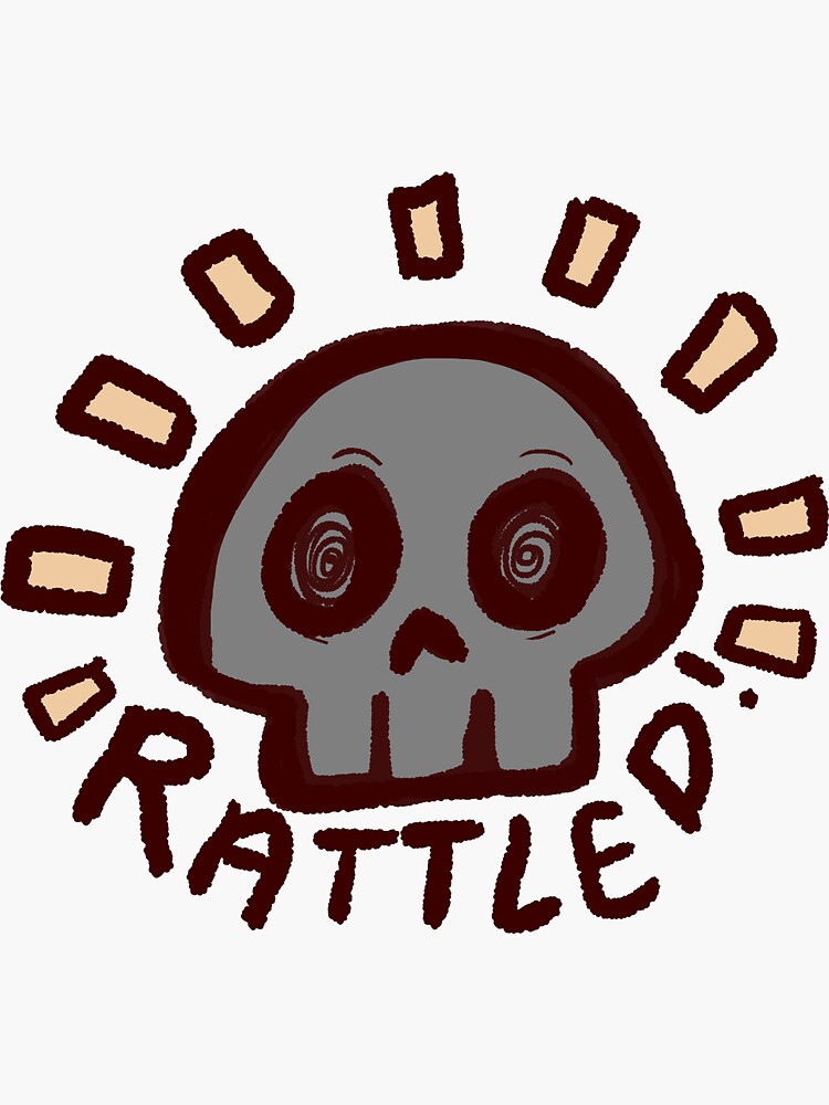 "Rattled " Sticker by flytee Redbubble