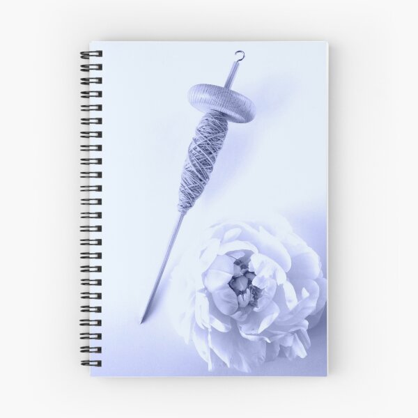 Item preview, Spun Yarn On Wooden Top Whorl Drop Spindle With Peony designed and sold by Fleurtje Eliza.
