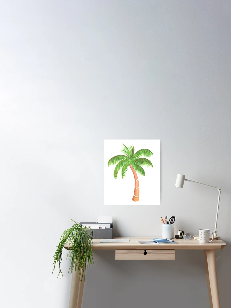  Watercolor Palm Tree Plastic Bag Holder Wall Mount