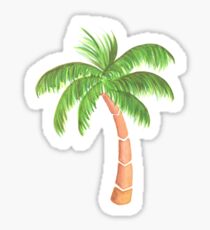 Tropical Palm Tree - Watercolor Sticker