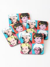 Golden Warhol Girls Coasters