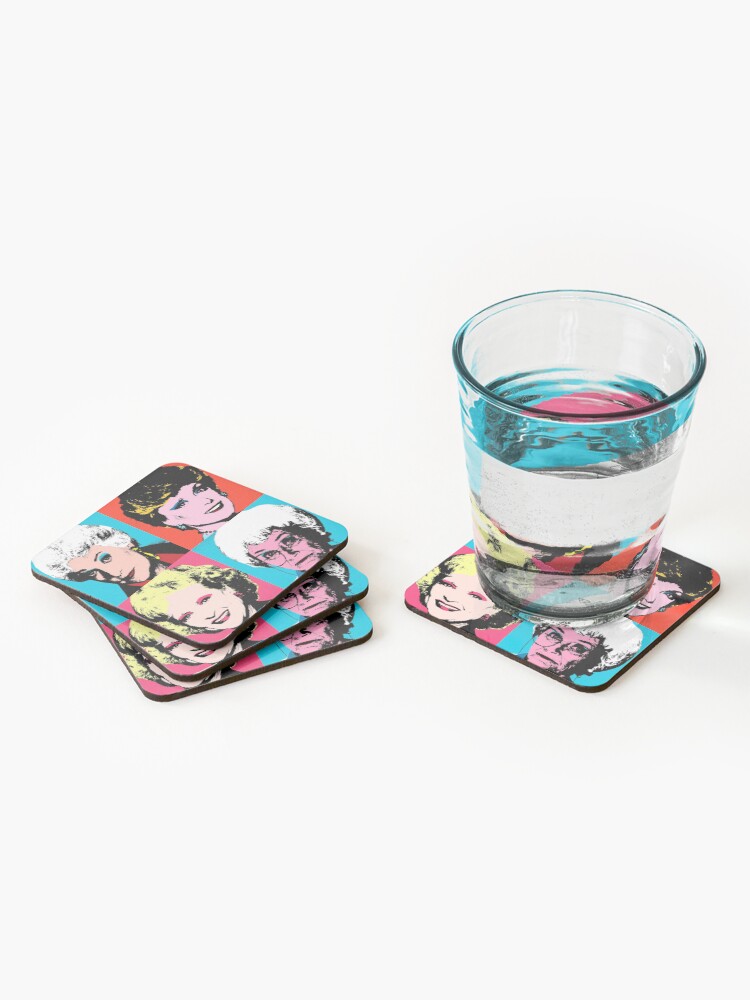 Alternate view of Golden Warhol Girls Coasters (Set of 4)