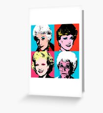 Golden Warhol Girls Greeting Card