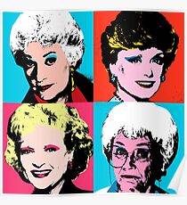 Golden Warhol Girls Poster