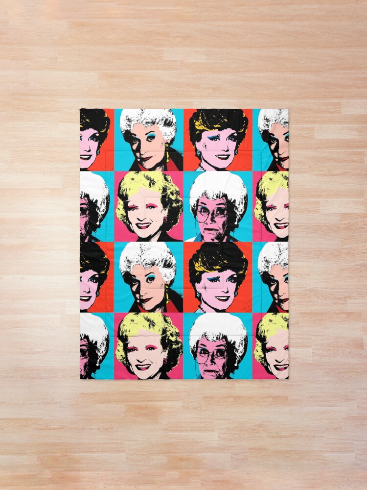 Alternate view of Golden Warhol Girls Comforter