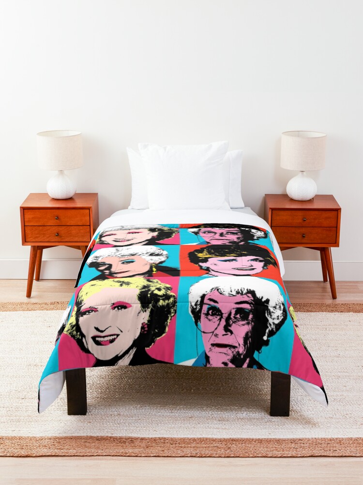 Alternate view of Golden Warhol Girls Comforter