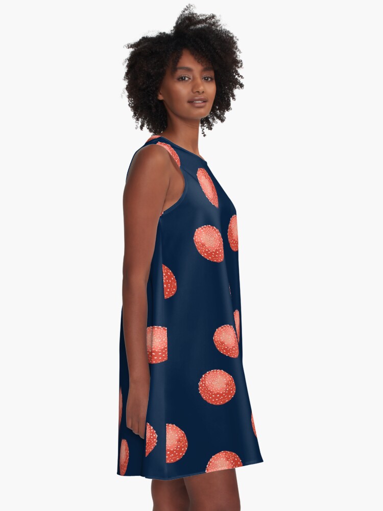 Alternate view of Fun with fungi A-Line Dress