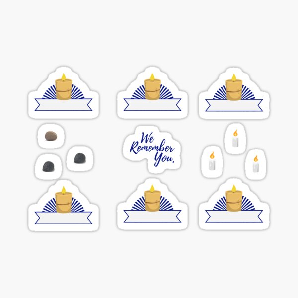 Jewish Planner Stickers: Yahrzeit Candles Sticker