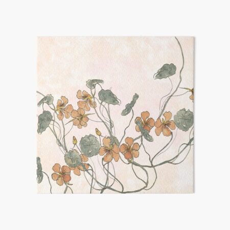Winding - floral watercolour Art Board Print