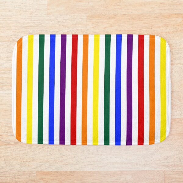 Wide Pride Vertical Stripes Bath Mat