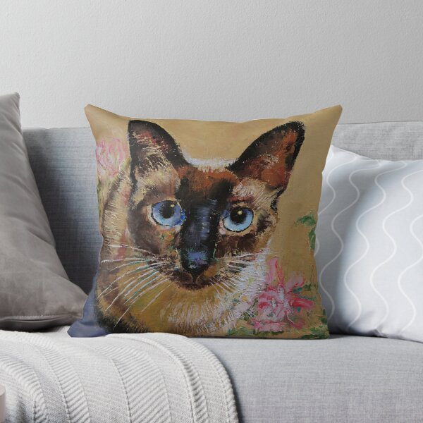Cats Animals All I Care About is Siamese Cats and Like Maybe 3 People Throw Pillow Multicolor 16x16