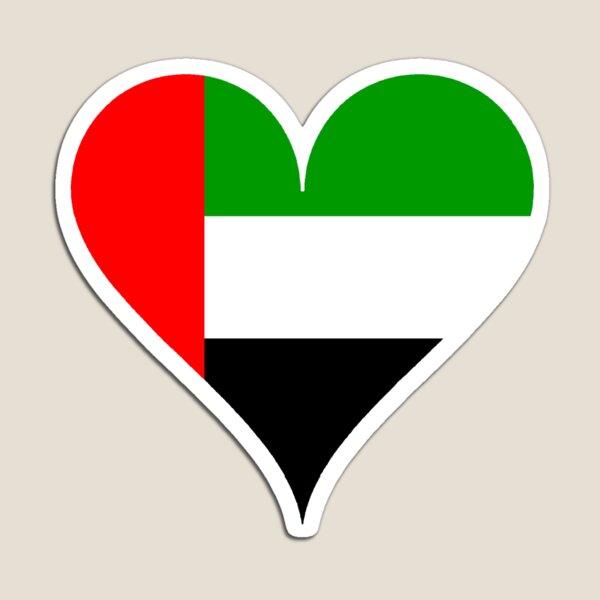 Item preview, United Arab Emirates Flag Heart  designed and sold by Vanover Designs.