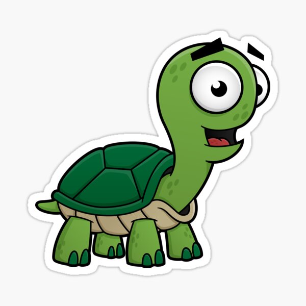 Cute Tortoise Cartoon Character Sticker