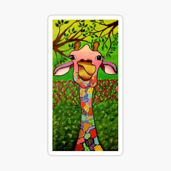 Item preview, Floyd Hippie Giraffe Original Painting by Heather Jolly designed and sold by AntiJolly.