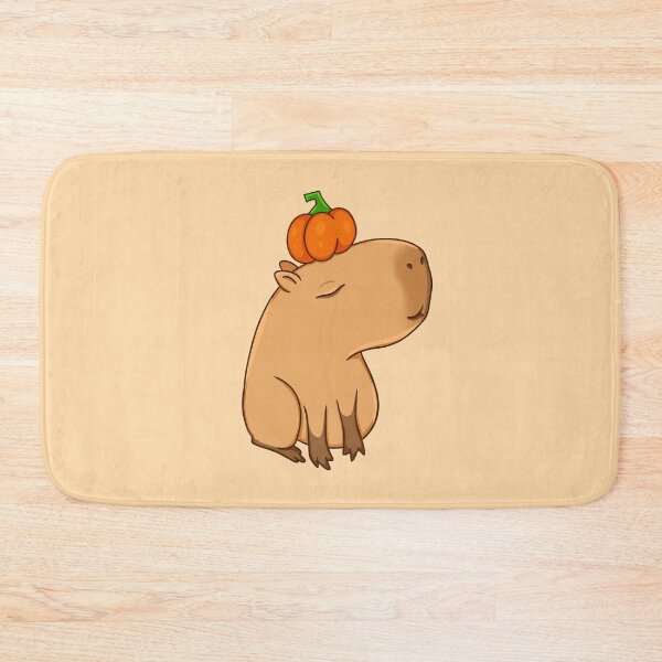 Item preview, Capybara with a pumpkin designed and sold by manydoodles.