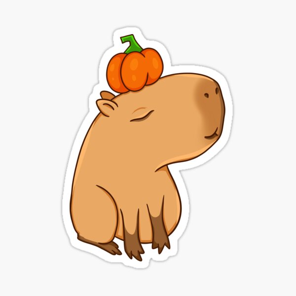 Cute funny capybara with a doughnut for capybara lovers Sticker for Sale  by Yarafantasyart in 2023