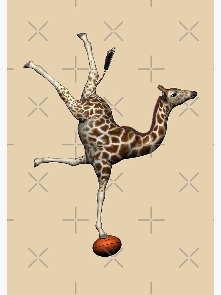 Carte De Vœux Girafe En Equilibre Par Mythos57 Redbubble